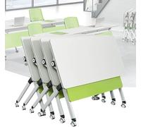 Bureau de Formation Mobile for Entreprises, Table d'événement Portable et réglable, Bureau à abattant avec roulettes verrouillables, for expositions et lancements de Produits(160 * 50 * 75cm)