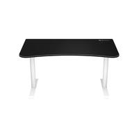 Arozzi Bureau gamer Arena Medium 140x76 cm – cadre acier, rangement câbles, double écran – Blanc