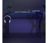Vidaxl Bureau De Jeu Avec Pieds En Forme De K Noir 110x60x75 Cm Noir