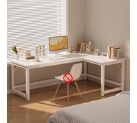 Bureau de jeu moderne en forme de L avec panneau perforé et étagères de rangement, grand bureau d'angle pour la maison, le bureau, la coiffeuse pour écrire, étudier, étudiant, 140 x 100 cm