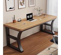 Bureau de jeu moderne - Table de bureau minimaliste avec support en métal, assemblage facile, idéal pour chambre à coucher et bureau à domicile, 1,80 x 0,50 m - Noir