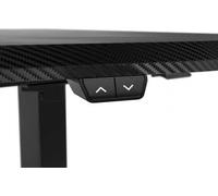 Bureau de jeu Nitro Concepts D16E, rouge carbone, réglage électrique de la hauteur