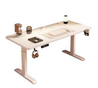 Bureau de jeu réglable en hauteur, facile à assembler, pour étudier et travailler, blanc, 120 cm, design ergonomique pour plus de confort et de style