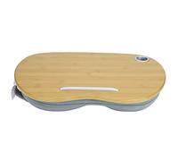 Bureau de Lait pour Ordinateur Portable Coussin Intégré Clavier Plaque à Tour Plateau Table Lit Maison Gris