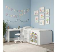 Bureau de lit Bois d'ingénierie moderne chambre Compact Rectangulaire vidaXL vid