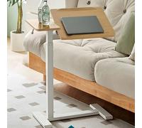 Bureau de lit mobile réglable en hauteur avec roulettes, chariot réversible pour ordinateur portable pour la maison et l'hôpital, table de lit stable pour manger et travailler