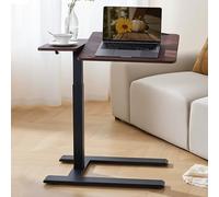 Bureau de lit réversible pour ordinateur portable, table de lit mobile réglable en hauteur avec roulettes, stable et portable pour chambre à coucher, hôpital, canapé, salle à manger, utilisation
