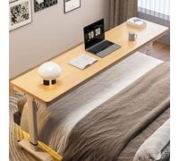 Bureau de lit roulant à hauteur réglable avec roulettes - Table de lit mobile pour ordinateur portable, utilisation à l'hôpital, poste de travail de chambre - Bureau portable au-dessus de lit pour un