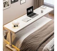 Bureau de lit roulant à hauteur réglable avec roulettes - Table de lit mobile pour ordinateur portable, utilisation à l'hôpital, poste de travail de chambre - Bureau portable au-dessus de lit pour un
