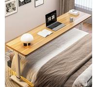 Bureau de lit roulant à hauteur réglable avec roulettes - Table de lit mobile pour ordinateur portable, utilisation à l'hôpital, poste de travail de chambre - Bureau portable au-dessus de lit pour un