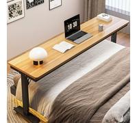 Bureau de lit roulant à hauteur réglable avec roulettes - Table de lit mobile pour ordinateur portable, utilisation à l'hôpital, poste de travail de chambre - Bureau portable au-dessus de lit pour un