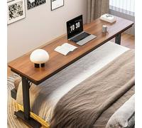 Bureau de lit roulant à hauteur réglable avec roulettes - Table de lit mobile pour ordinateur portable, utilisation à l'hôpital, poste de travail de chambre - Bureau portable au-dessus de lit pour un