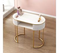 Bureau de manucure moderne avec tiroirs de rangement et armoire professionnelle en fourrure pour les artistes des ongles et les services de spa - Design fonctionnel en bois