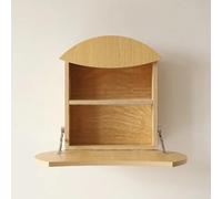 Bureau de maquillage flottant moderne et élégant avec tiroirs - Commode d'angle peu encombrante, table de chevet élégante en chêne blanc pour rangement de chambre à coucher et solutions de nization à