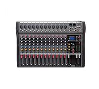Bureau de mixage pour studio, 6/8/12/16 canaux, mixeur audio compact, Bluetooth, USB, console de mixage du son DJ 48 V, amplificateur de moniteur, 12 voies