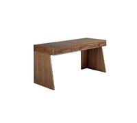 Bureau de noyer et acier noir 3217C, 160 x 61 x 76 cm. -