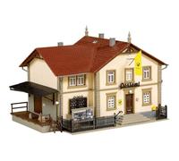 Bureau de poste H0 - Auhagen - 180x136x110 mm - Scènes réalistes - Intégration facile - Prêt à l'emploi