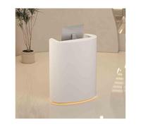 Bureau de réception à bord doré avec tiroir verrouillable - Comptoir avant de 100 cm pour bureau, hôtel, pâtisserie - Comptoir élégant pour une utilisation dans le hall