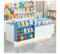 Bureau de réception à DEL avec tiroir verrouillable et étagères de rangement réglable de 99,1 à 160 cm pour salon, bureau, hall de vente au détail, zone de réception - 160 x 61 x 88,9 cm