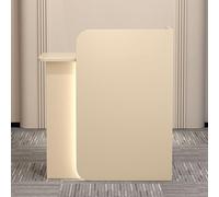 Bureau de réception à LED avec compteur de caisse enregistreuse, table de réception moderne, bureau secrétaire pour le rangement d'ordinateur et système de gestion des câbles nized