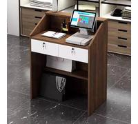 Bureau de réception à tiroir verrouillable, station de comptoir avant pour salons de beauté et bureaux, table de caisse moderne, mobilier de réception élégant pour espaces professionnels