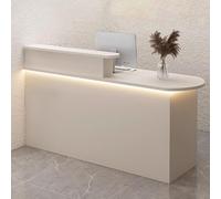 Bureau de réception avec bandes lumineuses LED - Comptoir moderne pour salons de beauté et petites entreprises