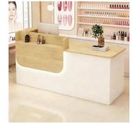 Bureau de réception avec comptoir, lumière LED, comptoir de caisse, tiroir verrouillable, plateau de clavier, étagères, bureau de réception pour entreprise, hôtel, halls, comptoirs de vente au détail