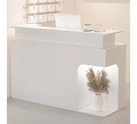 Bureau de réception avec comptoir, tiroir, armoire de rangement et étagère ouverte pour bureau et vente au détail