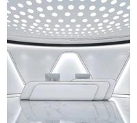 Bureau de réception avec comptoir, tiroirs verrouillables, support de clavier et éclairage LED caché - Comptoir pour salon, bureau, cliniques dentaires, centres de fitness