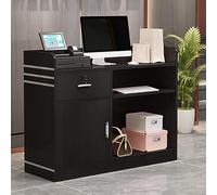 Bureau de réception avec grand espace de rangement pour caisse enregistreuse - Idéal pour hall, salon, magasin de détail, clinique et bureau