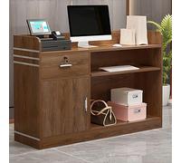 Bureau de réception avec grand espace de rangement pour caisse enregistreuse - Idéal pour hall, salon, magasin de détail, clinique et bureau