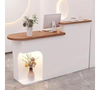Bureau de réception avec lumière LED, tiroir de caisse et armoire - Idéal pour magasin, bureau et salle de réception