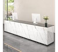 Bureau de réception avec rangement et tiroir verrouillable, comptoir de vente au détail avec plateau de clavier pour hall, salon de beauté, magasin