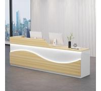 Bureau de réception avec rangement - Table de comptoir avant pour salons et entreprises, design moderne avec éclairage doux, bureau de réception de bureau