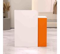 Bureau de réception avec supports verrouillables panneaux privés modernes négociation table debout comptoir de réception pour magasin de hall finition blanche 3 options de taille