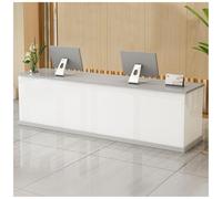 Bureau de réception avec tiroir et armoire de rangement 120 cm - Table de comptoir de réception pour bureau, hall d'entrée et salle de réception - Design élégant et fonctionnel