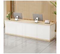 Bureau de réception avec tiroir et armoire de rangement - 120 cm - Table de comptoir de réception pour bureau - Comptoir de vente pour hall d'entrée et réception (A7 119,4 cm)