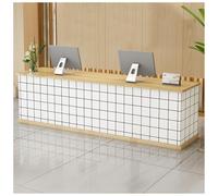 Bureau de réception avec tiroir et armoire de rangement 120 cm - Table de comptoir pour bureau, hall d'entrée et zone de réception - Meuble de réception élégant - Solution moderne