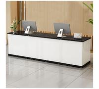 Bureau de réception avec tiroir et armoire de rangement 120 cm Table de réception pour bureau, hall d'accueil et espace de service client - Comptoir de réception élégant pour les entreprises