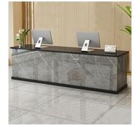 Bureau de réception avec tiroir et rangement - 140 cm - Table de comptoir de réception pour bureau, hall, caisse, meubles de réception modernes - Bureau d'entrée élégant