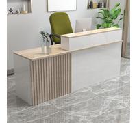 Bureau de réception avec tiroir verrouillable en bois - Table de bureau informatique - Compteur de caisse pour le commerce - Design élégant et fonctionnel