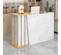 Bureau de réception avec tiroir verrouillable et armoire, grand espace de rangement pour la caisse et l'organisation de la réception