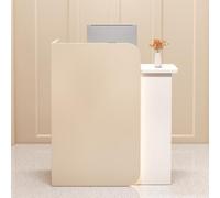 Bureau de réception avec tiroir verrouillable et étagère réglable, table de caisse d'angle pour salons et vente au détail, comptoir avant pour bureaux
