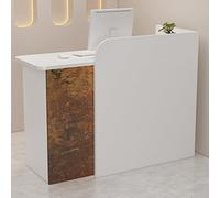 Bureau de réception avec tiroir verrouillable et œillet de câble pour l'organisation et la sécurité du bureau