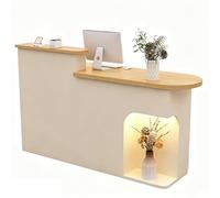 Bureau de réception avec tiroir verrouillable, étagères de rangement, réception moderne pour salon de réception, hall de bureau, table de comptoir, grand comptoir de vente au détail