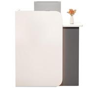 Bureau de réception avec tiroir verrouillable, petit comptoir d'angle pour les paiements, les salons de beauté et les halls, solutions modernes en fourrure