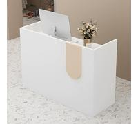 Bureau de réception avec tiroir verrouillable, petit comptoir de réception, réception moderne, table de réception de bureau, comptoir de caisse compact pour entreprise, mobilier de réception élégant