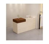 Bureau de réception avec tiroir verrouillable - Table d'angle pour salon de beauté, caisse de vente au détail, comptoir avant de bureau, 90 cm, design en L droit