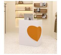 Bureau de réception avec tiroirs et armoires verrouillables, étagères ouvertes réglables, mobilier de bureau moderne pour hall d'entrée et réception (A2, 80 cm)