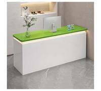 Bureau de réception avec tiroirs et étagères en marbre avec panneau privé pour salon, salle de réception, caisse enregistreuse, 130 cm, design moderne